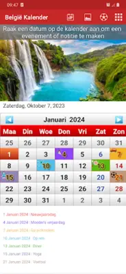 België Kalender android App screenshot 3